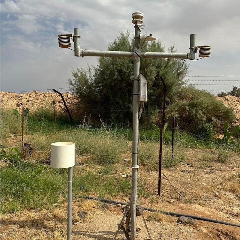 Agricultural weather stations measure weather data such as temperature rainfall and air humidity Agricultural weather stations measure weather data such as temperature rainfall and air humidity